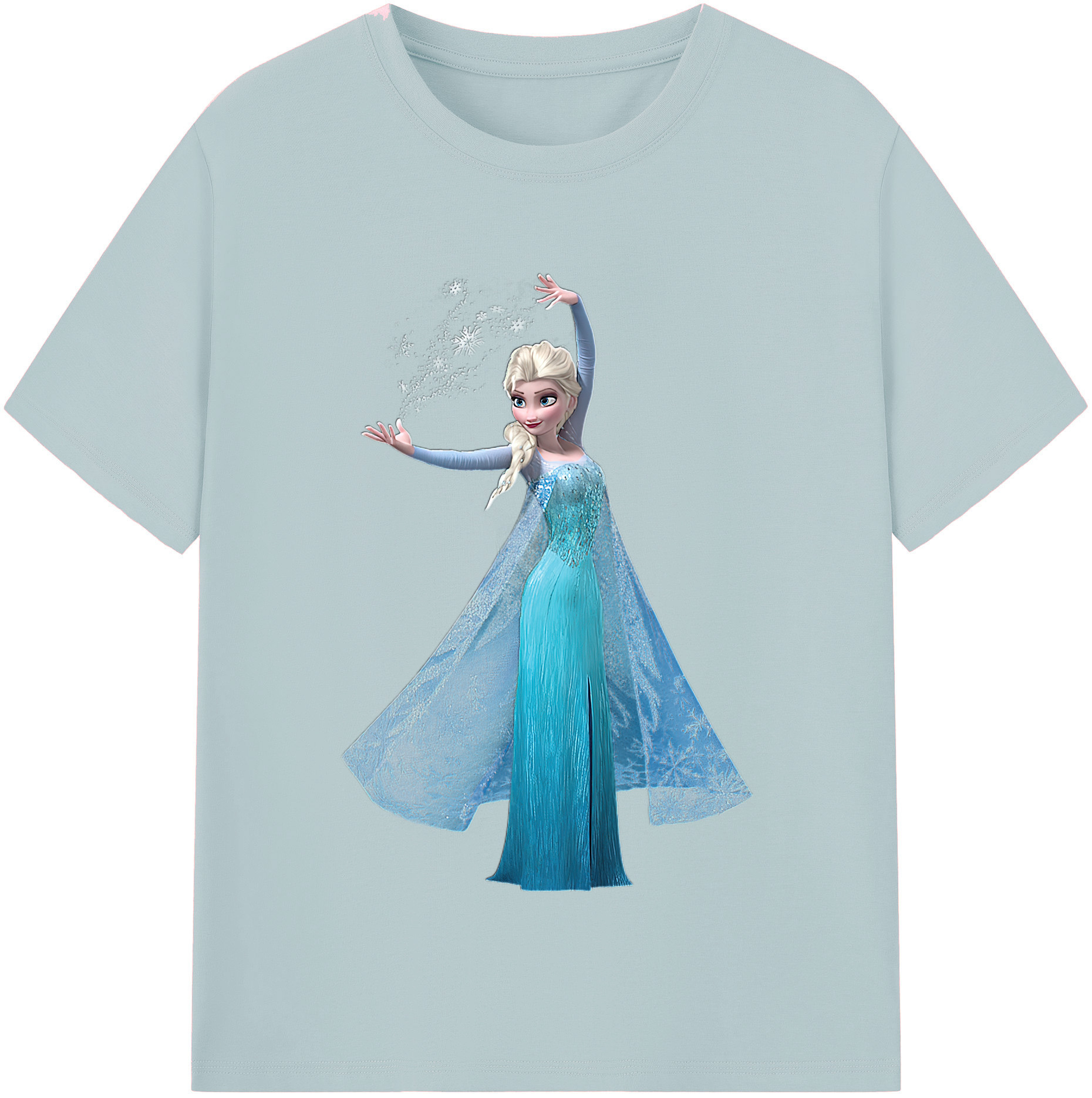 （画像用） アナと雪の女王 アンナ エルサ Frozen Anna Elsa 綿100％半袖Tシャツ（フロントプリント）